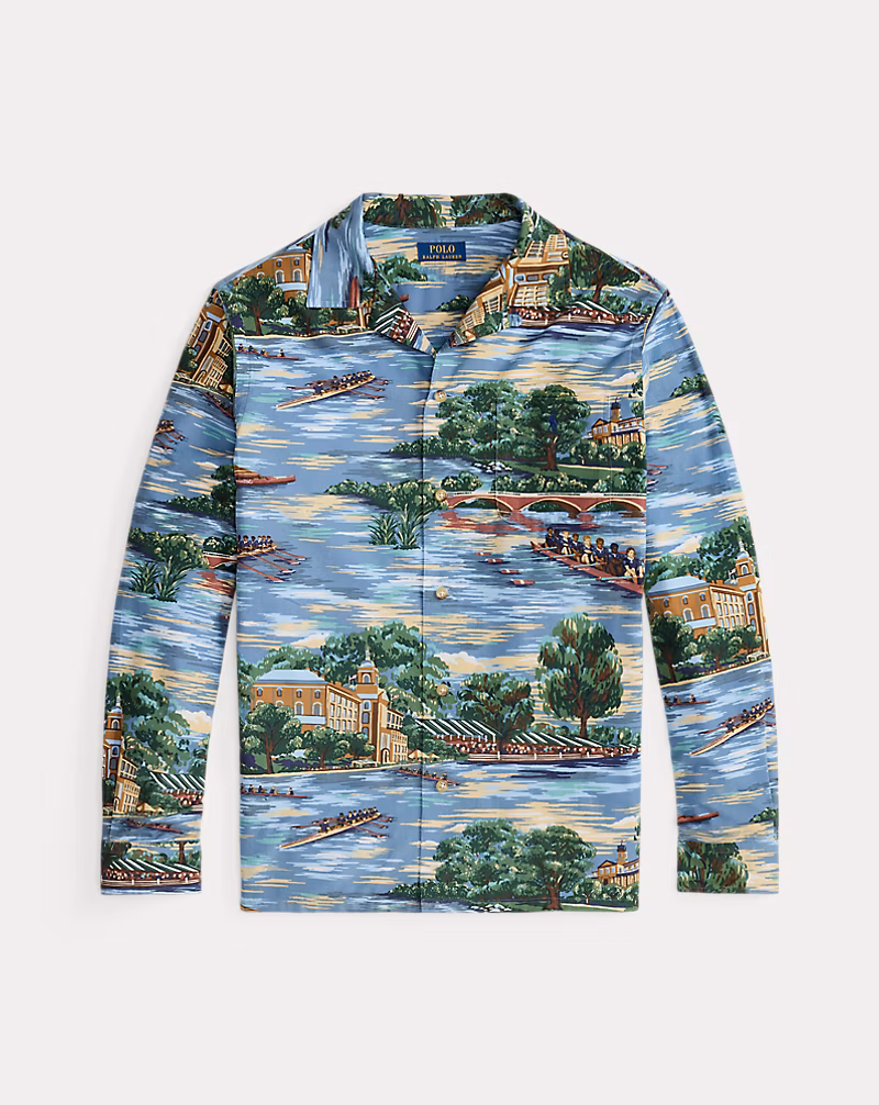 クラシック フィット プリント コーデュロイ キャンプ シャツ