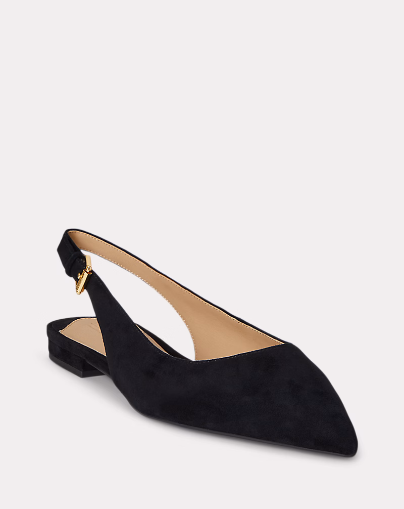 Londyn スエード バックストラップ フラット