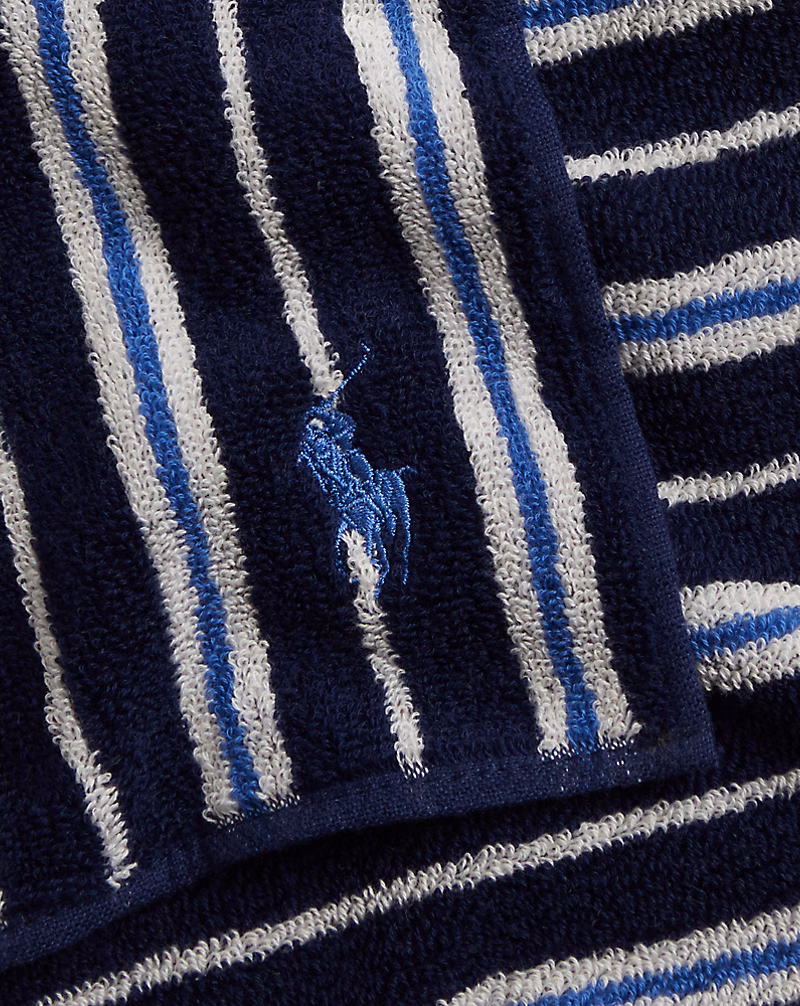 ストライプド コットン テリー ハンカチーフ