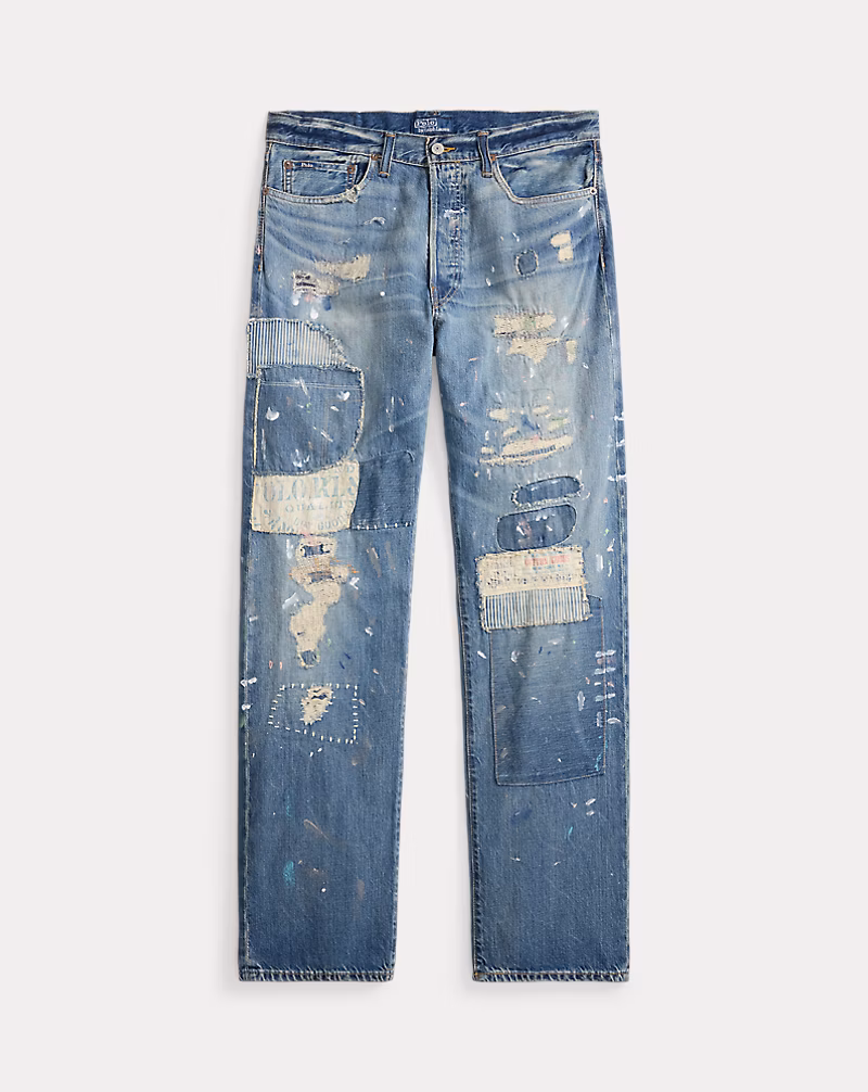 ヘリテージ ストレート ディストレスト ジーンズ