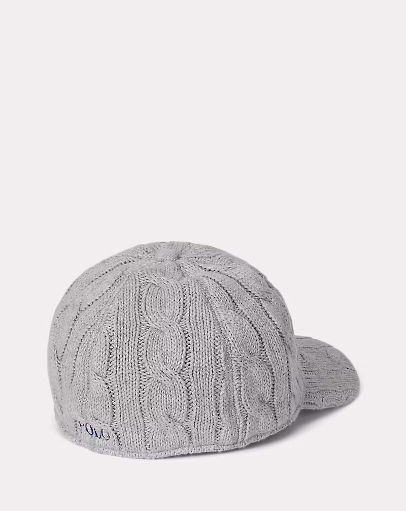 ケーブルニット コットン ボール キャップ