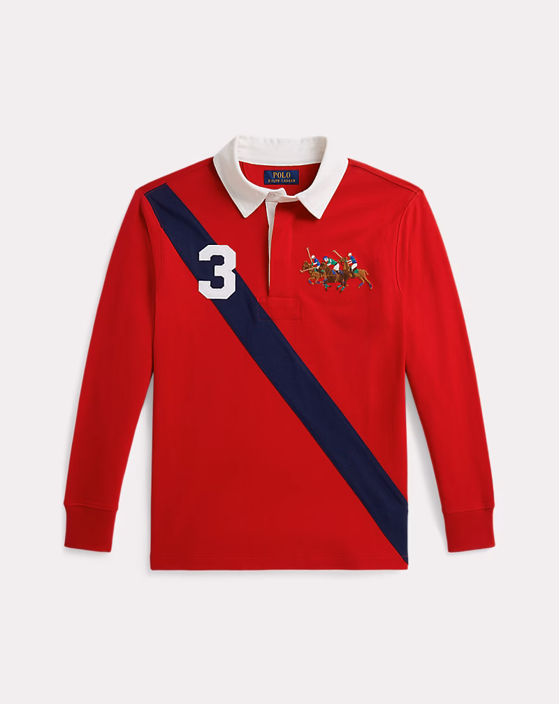 トリプルポニー コットン ラグビー シャツ