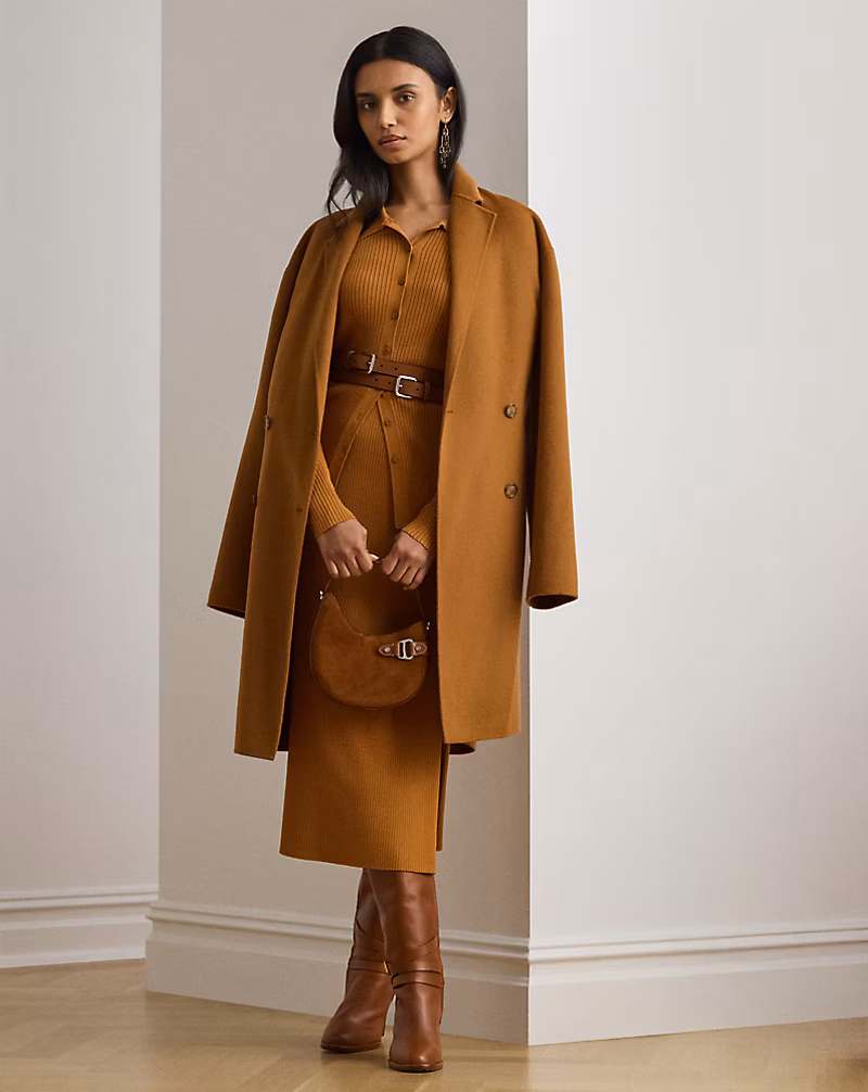 リブニット ペンシル ミディ スカート