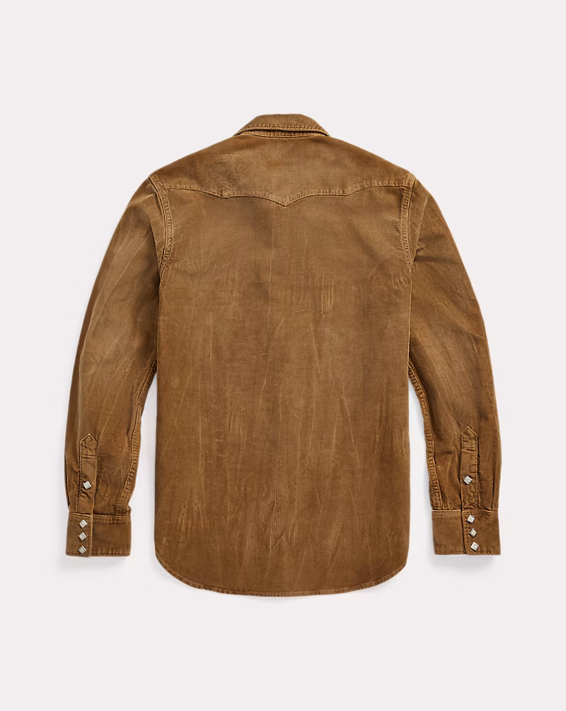 スリム フィット コーデュロイ ウエスタン シャツ