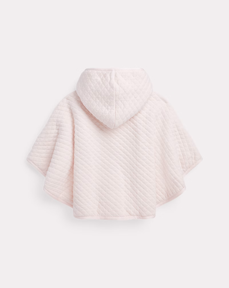 キルテッド コットン フーデッド ポンチョ