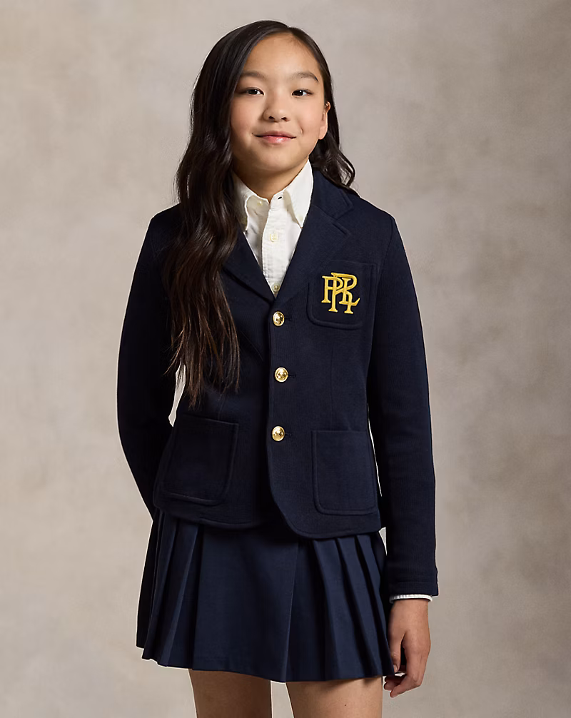 ロゴ ダブルニット ブレザー