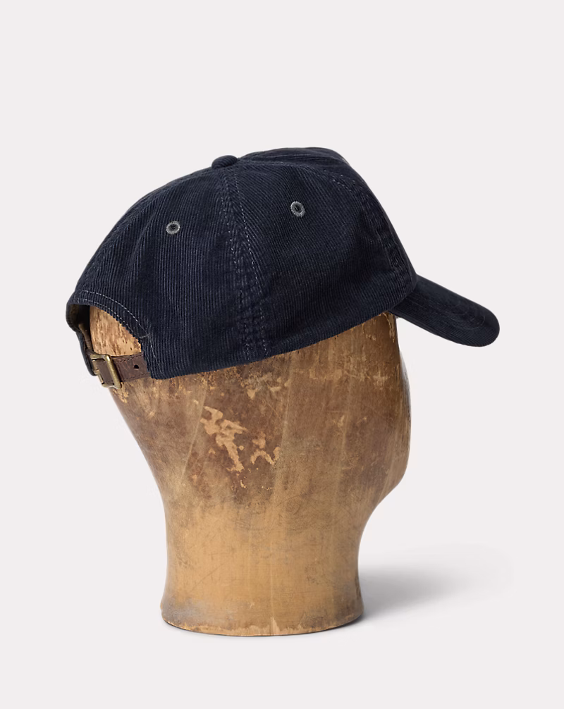 レザーパッチ コーデュロイ トラッカー キャップ