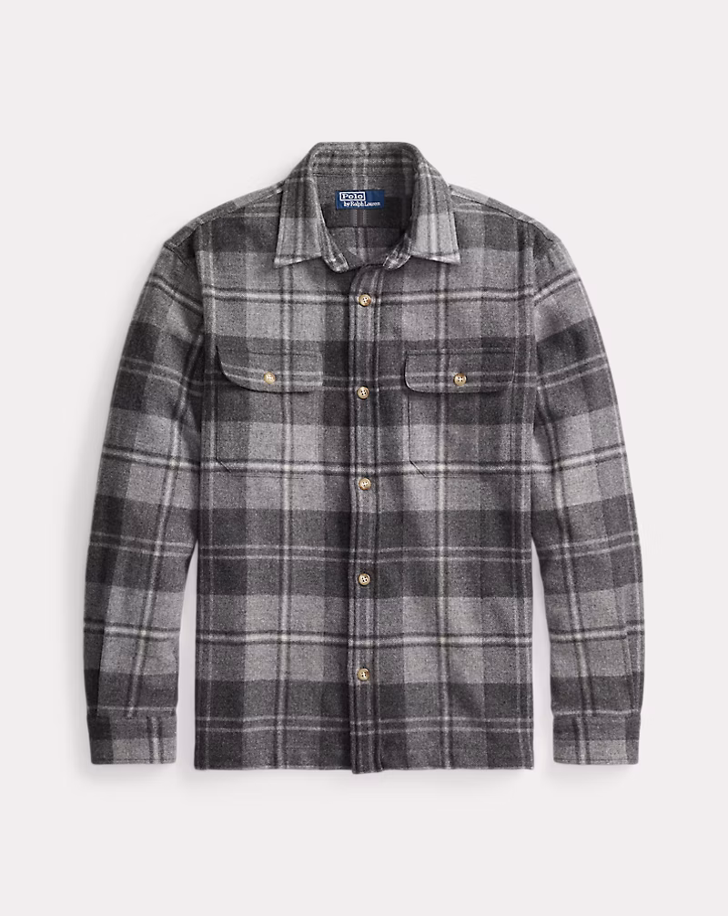 クラシック フィット チェック ウール ワークシャツ