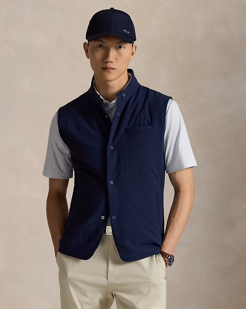 キルテッド モックネック ベスト