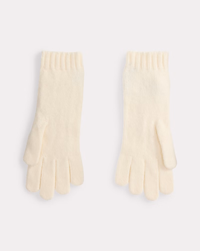 ケーブルニット ウールカシミヤ グローブ