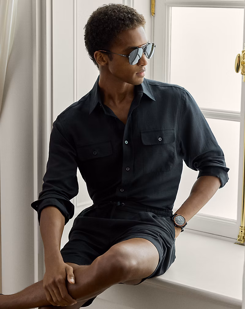 シルクリネン キャンバス シャツ