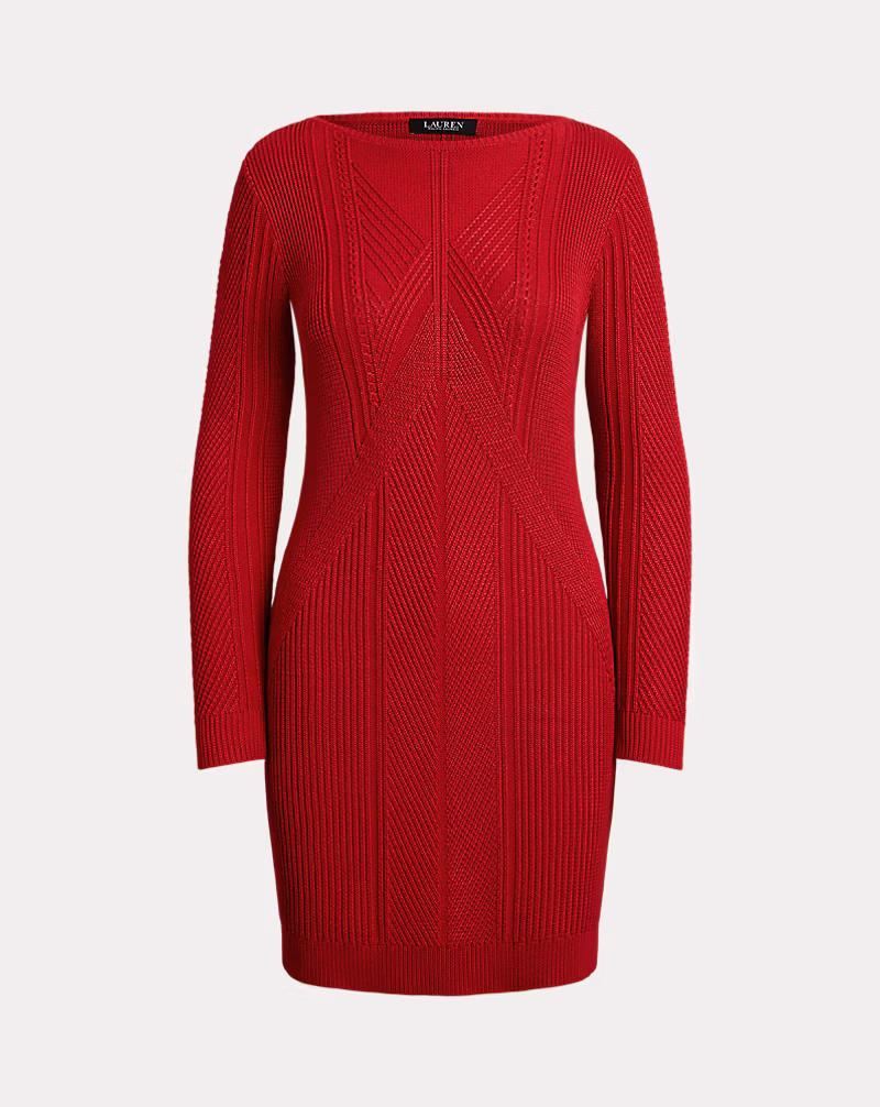 ポインテール コットンブレンド セーター ドレス