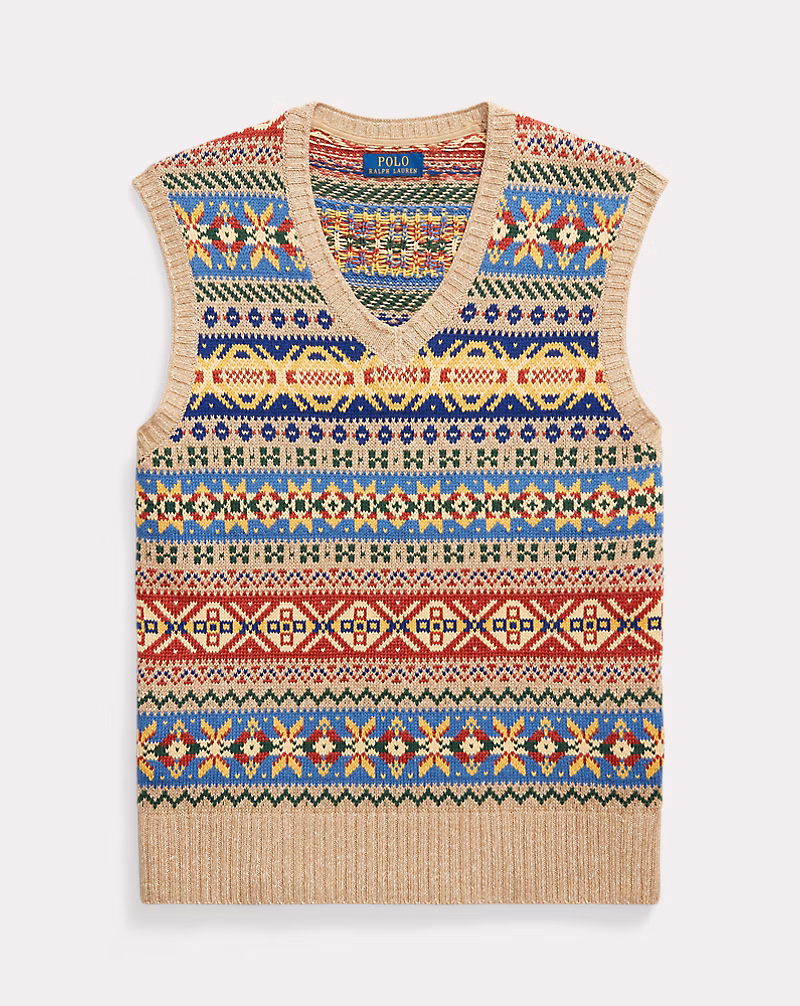 フェア アイル コットンリネン セーター ベスト