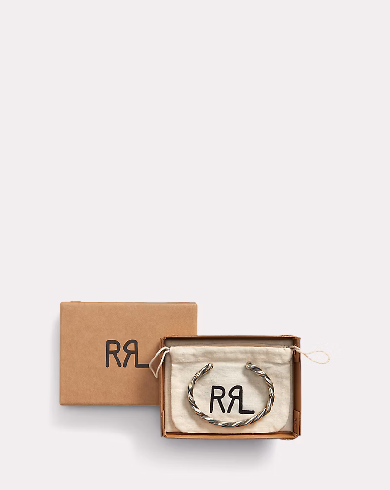 ハンドフォージド ツイステッド スターリング シルバー カフス