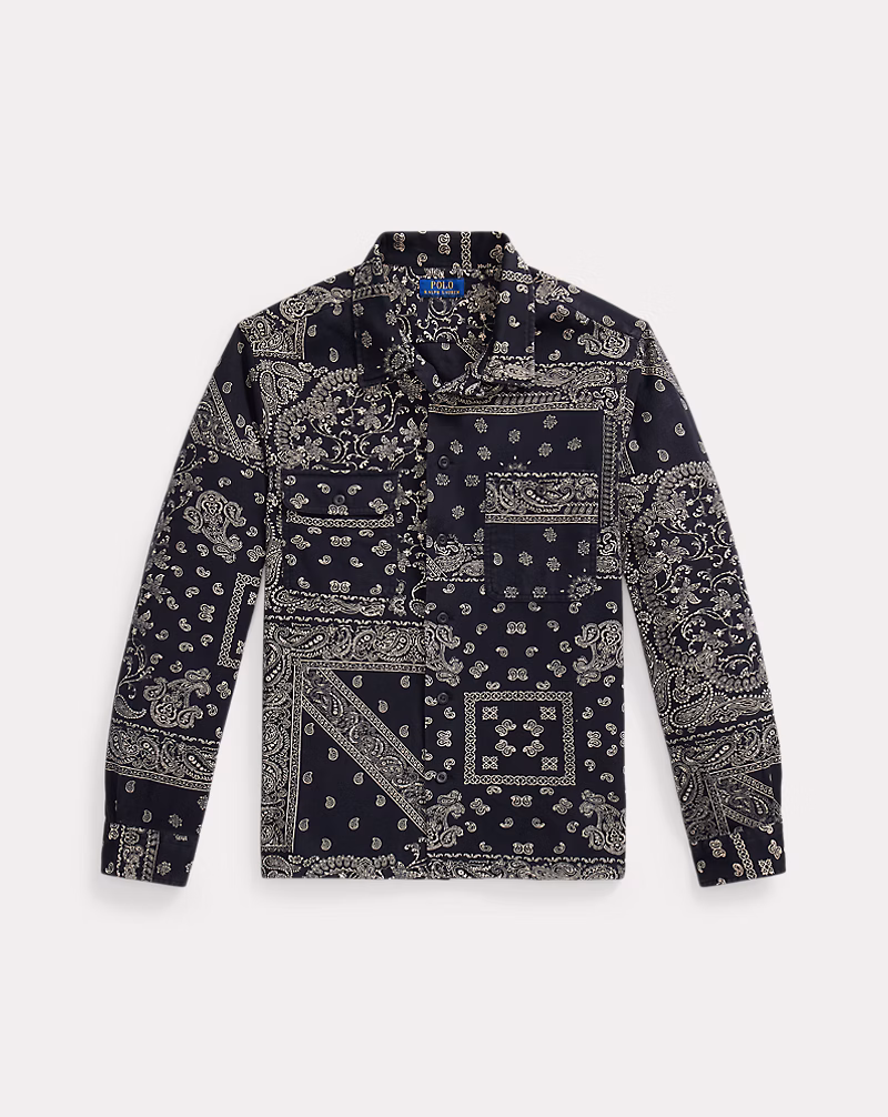 クラシック フィット バンダナプリント フランネル シャツ