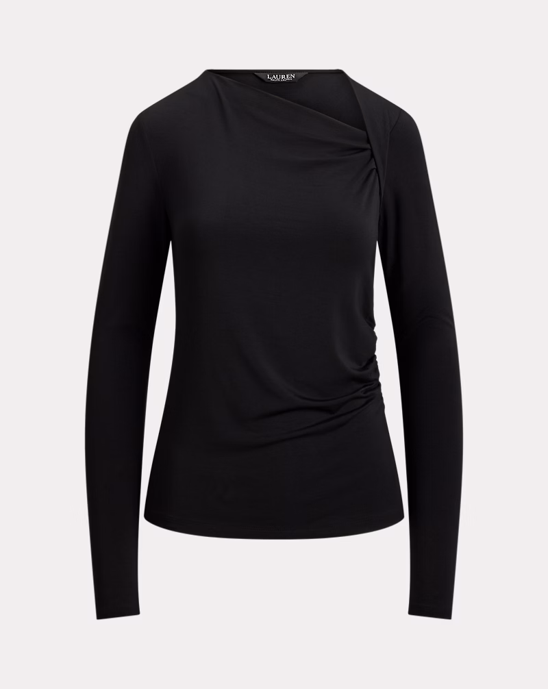 ストレッチ ジャージー アシンメトリカル トップス