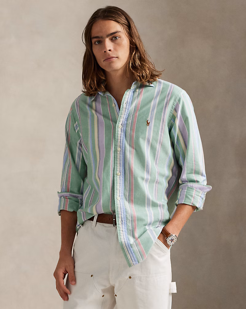 クラシック フィット ストライプド オックスフォード シャツ