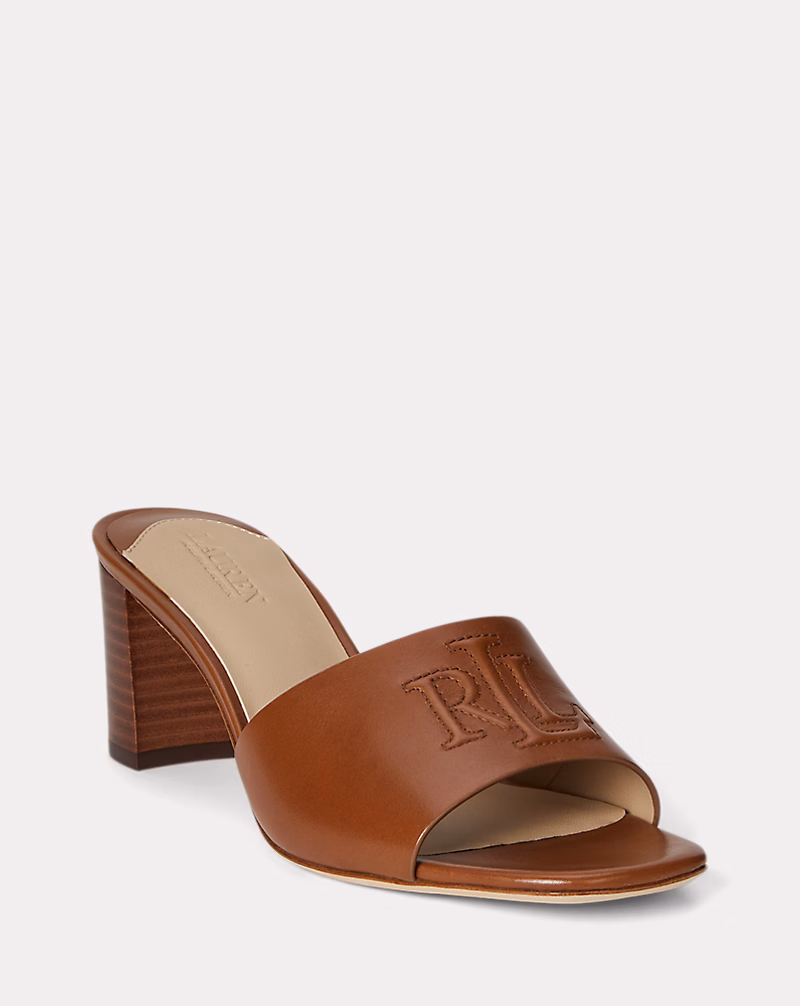 Everley ブロックヒール カーフスキン サンダル