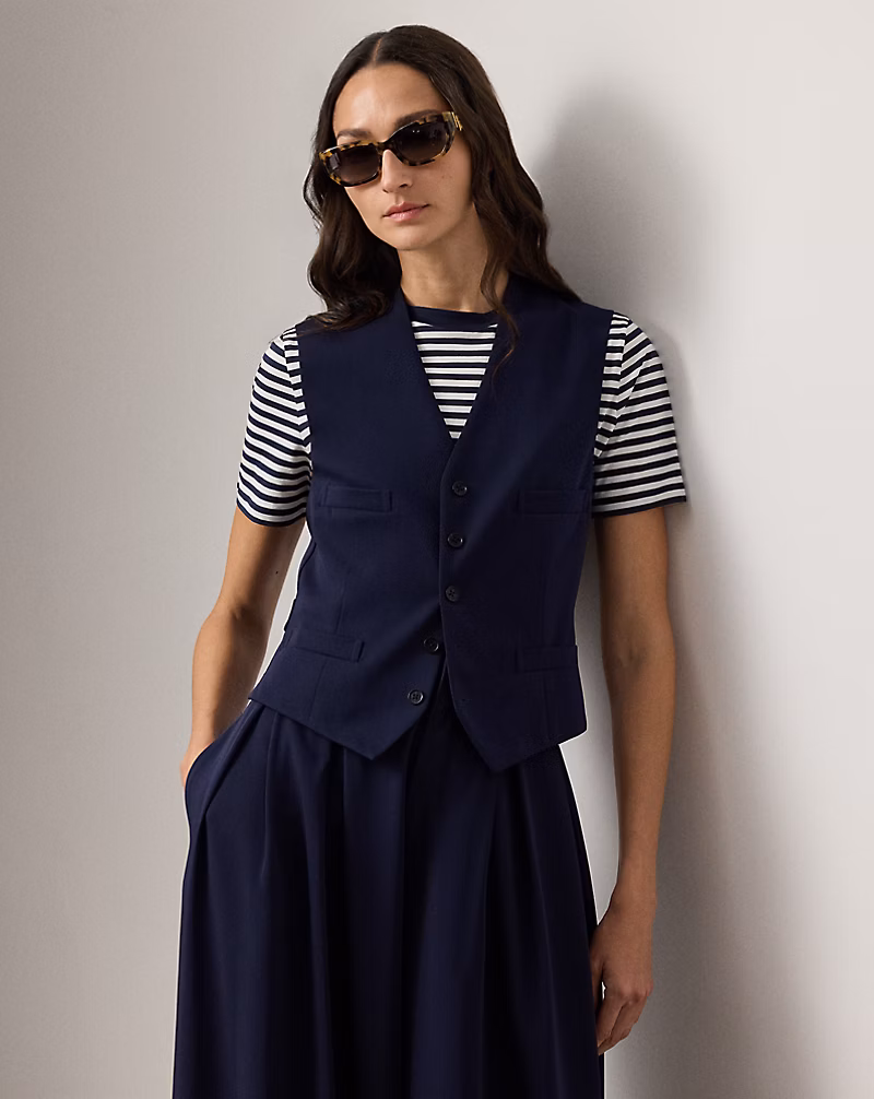 Jaiden ウール ギャバジン ベスト