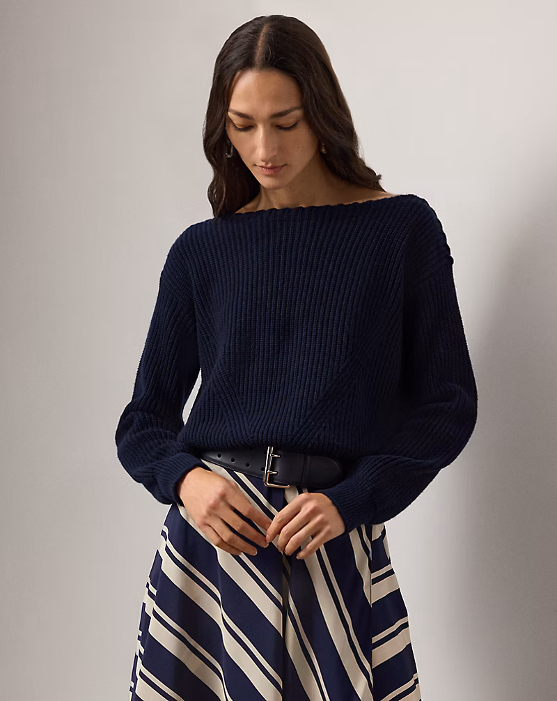 カシミヤ ボートネック セーター