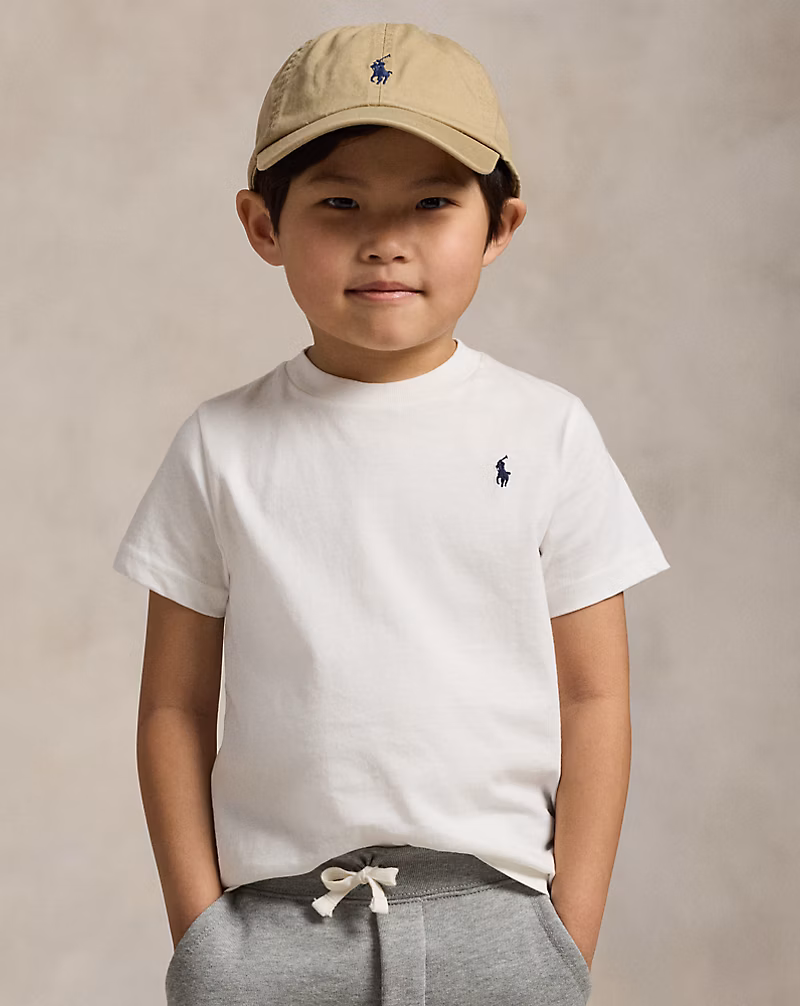 コットン ジャージー クルーネック Tシャツ