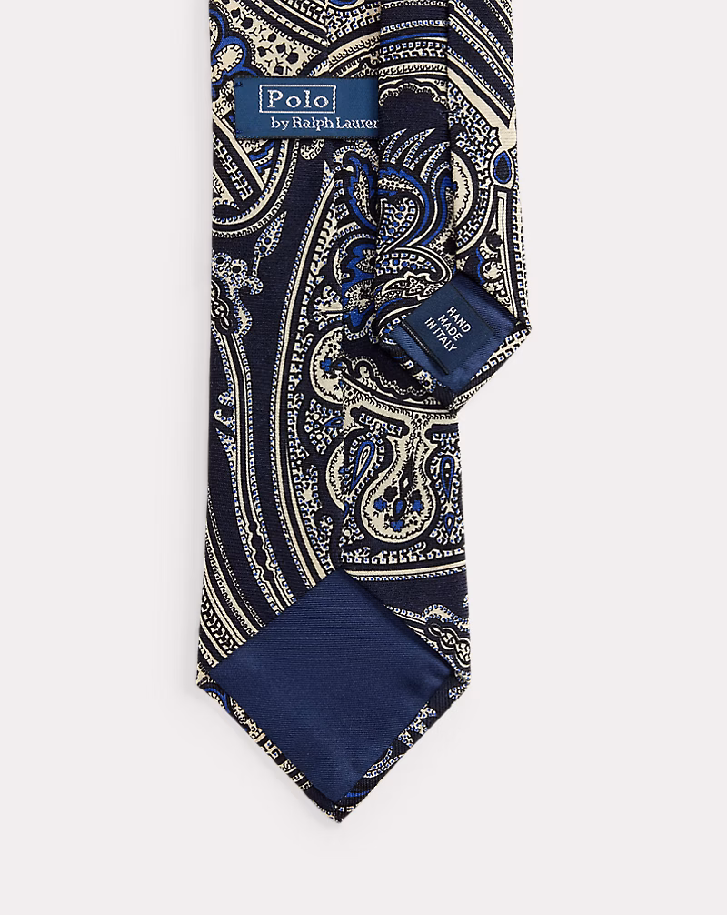 ペイズリー ウール シャリー ネクタイ