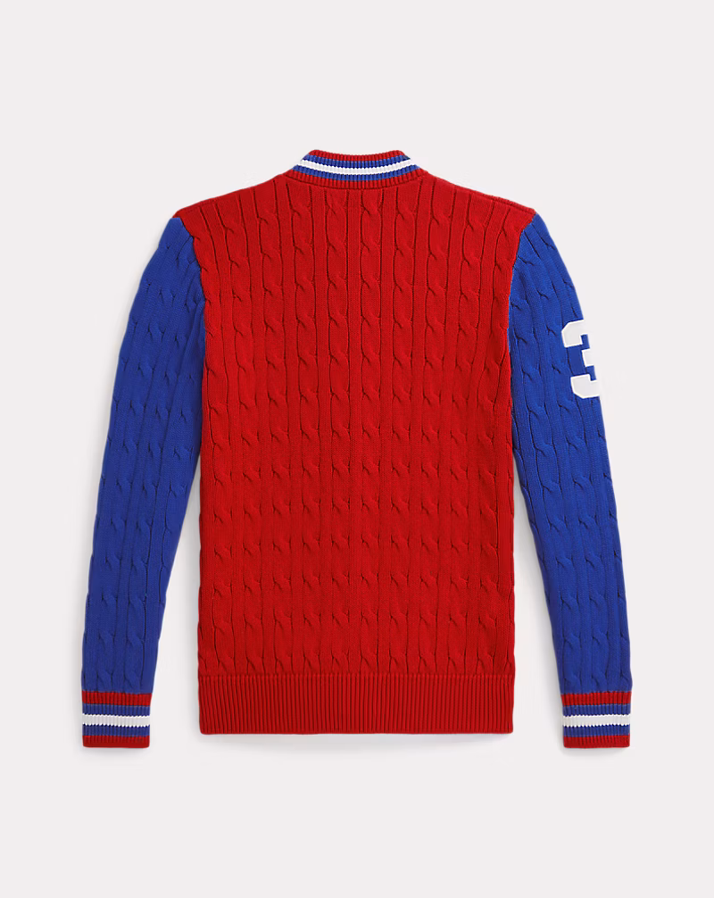 Big Pony ケーブルニット コットン ジャケット