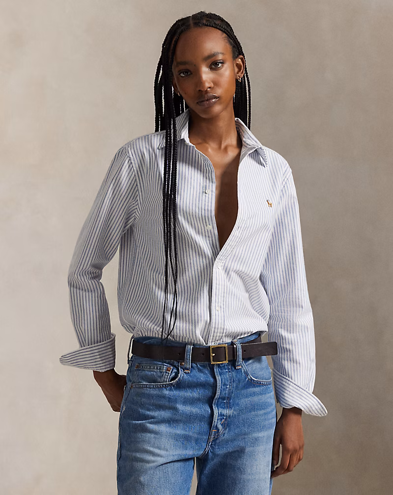 クラシック フィット ストライプド オックスフォード シャツ