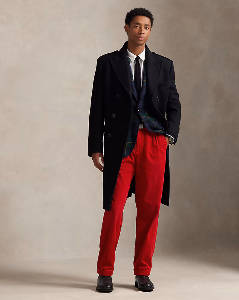 テーラード メルトン ウールブレンド トップコート