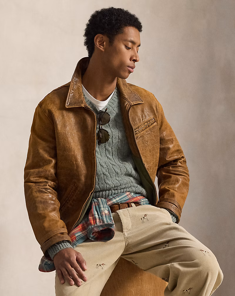 レザー ニュースボーイ ジャケット