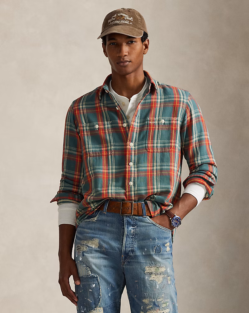 クラシック フィット チェック フランネル ワークシャツ