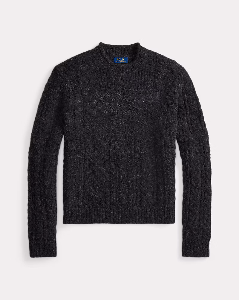 アランニット フラッグ ウールブレンド セーター