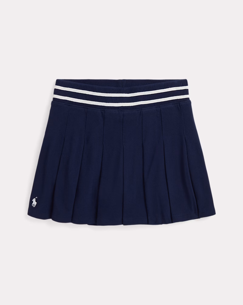 プリーテッド コットン ジャージー スコート