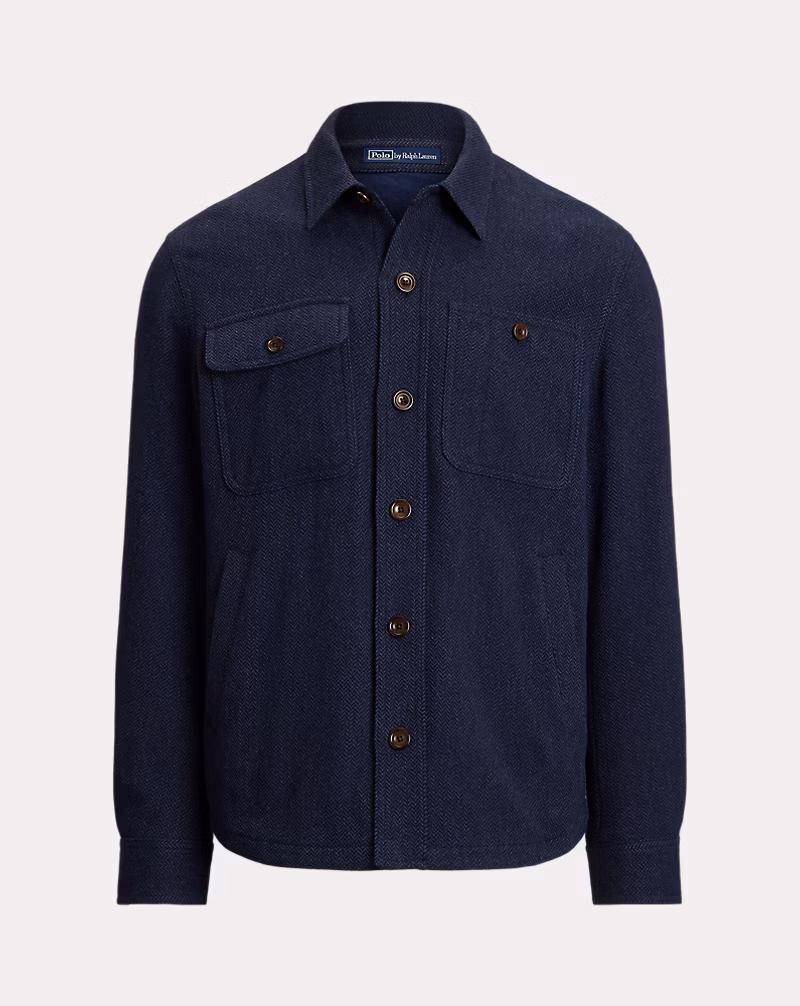 ウールブレンド ヘリンボーン ジャケット