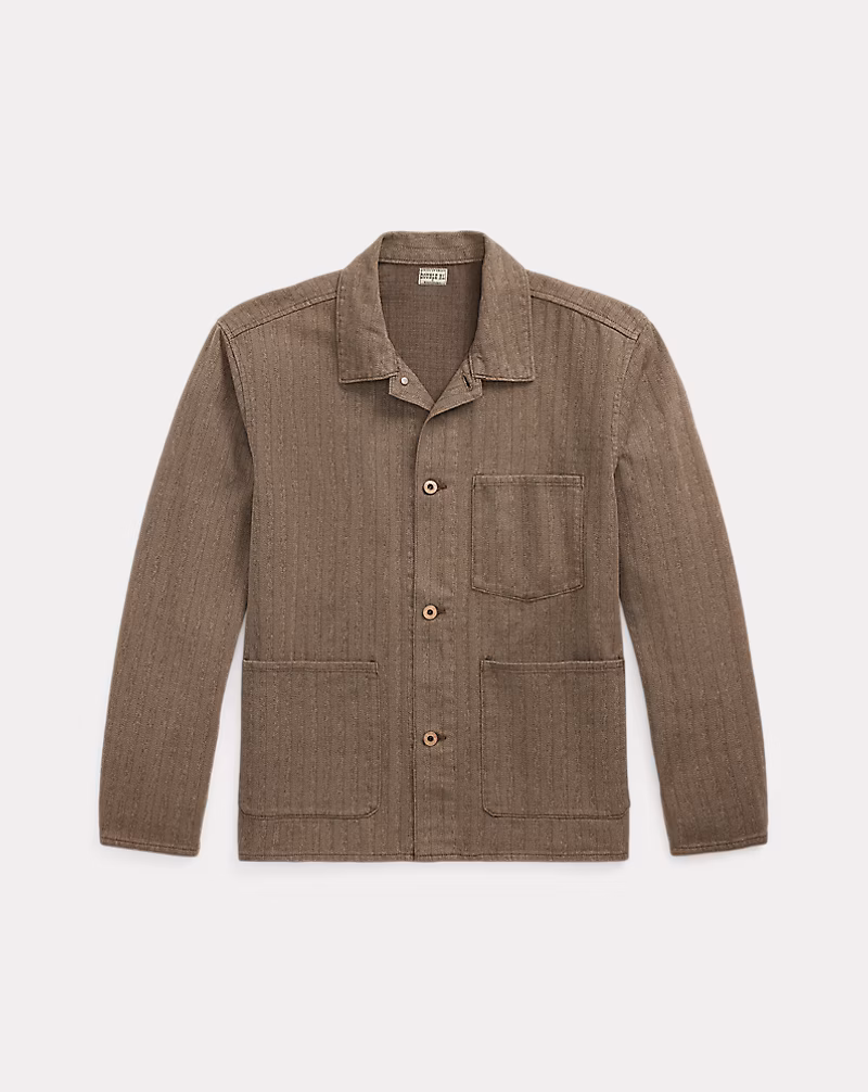 ストライプド ジャスペ ヘリンボーン ジャケット