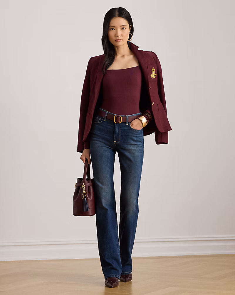 ハイライズ ストレート ジーンズ