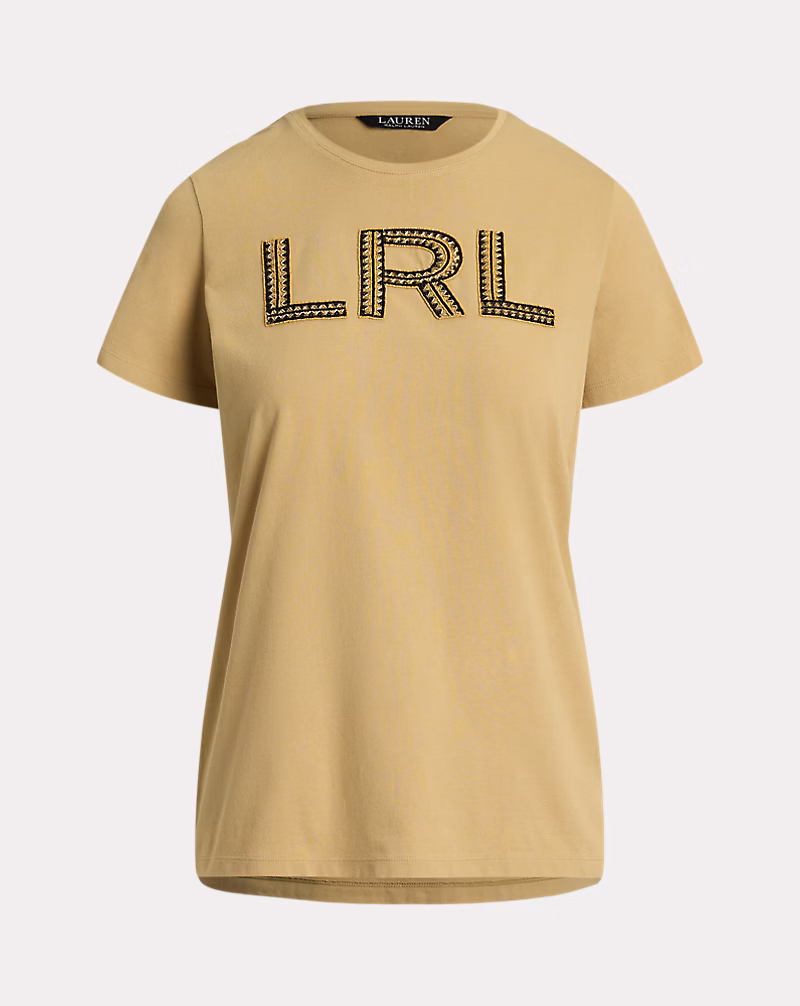 ビーデッドロゴ コットン ジャージー Tシャツ