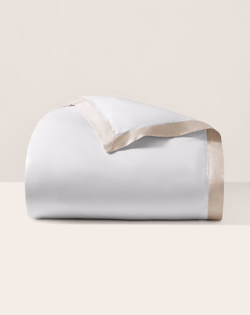 オーガニック コットン サティーン ボーダー デュベ カバー