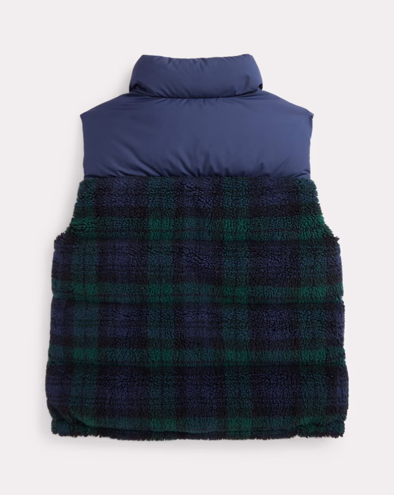 チェック ハイブリッド ダウン ベスト