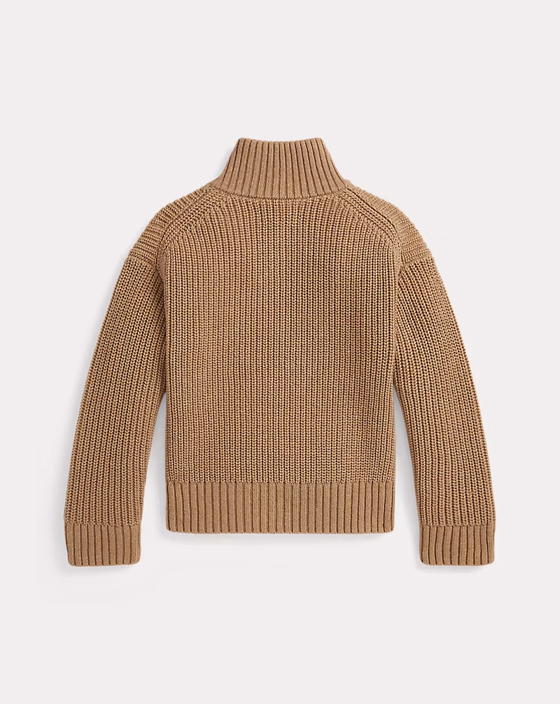 コットン ハーフジップ セーター