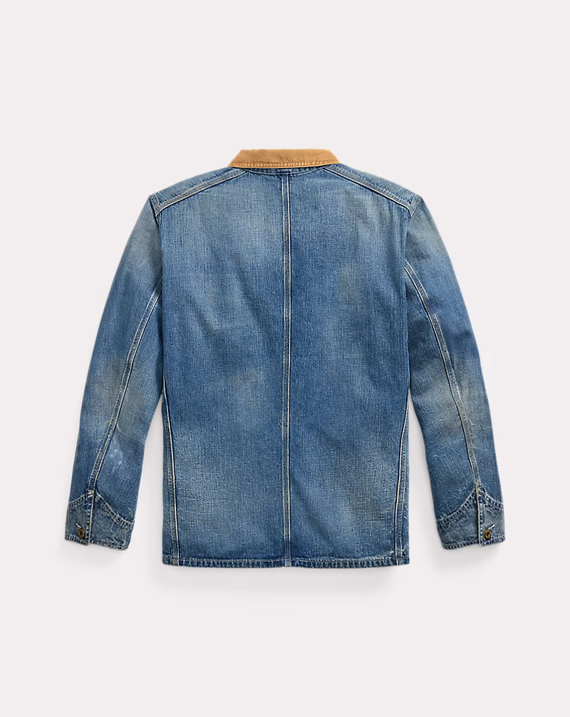 コーデュロイカラー インディゴ デニム ジャケット