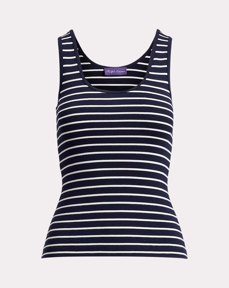 Ellis リブニット ストライプド タンク トップ