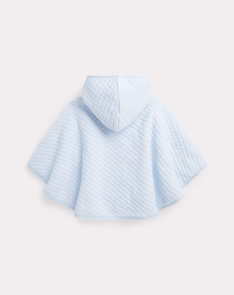 キルテッド コットン フーデッド ポンチョ