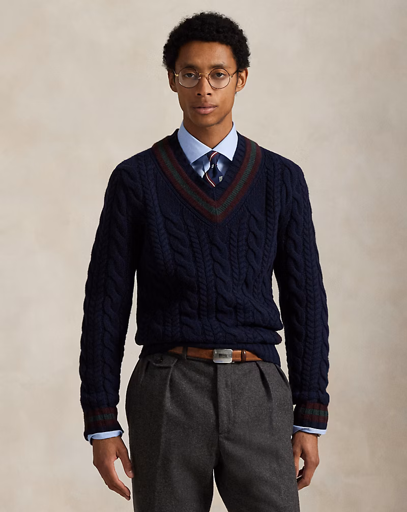 ウールカシミヤ クリケット セーター