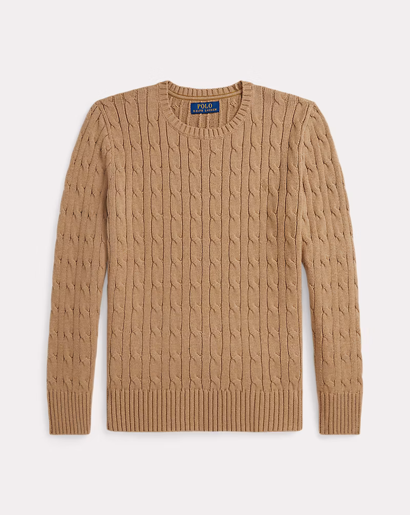 ケーブルニット コットン セーター