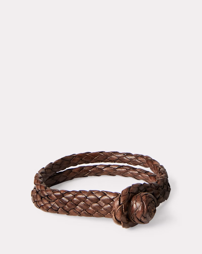 ハンドブレーデッド レザー ブレスレット