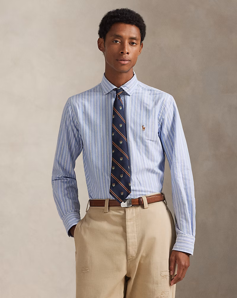 クラシック フィット ストライプド オックスフォード シャツ