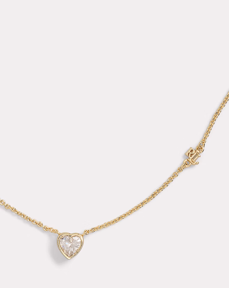 キュービック ジルコニア ハート ペンダント ネックレス