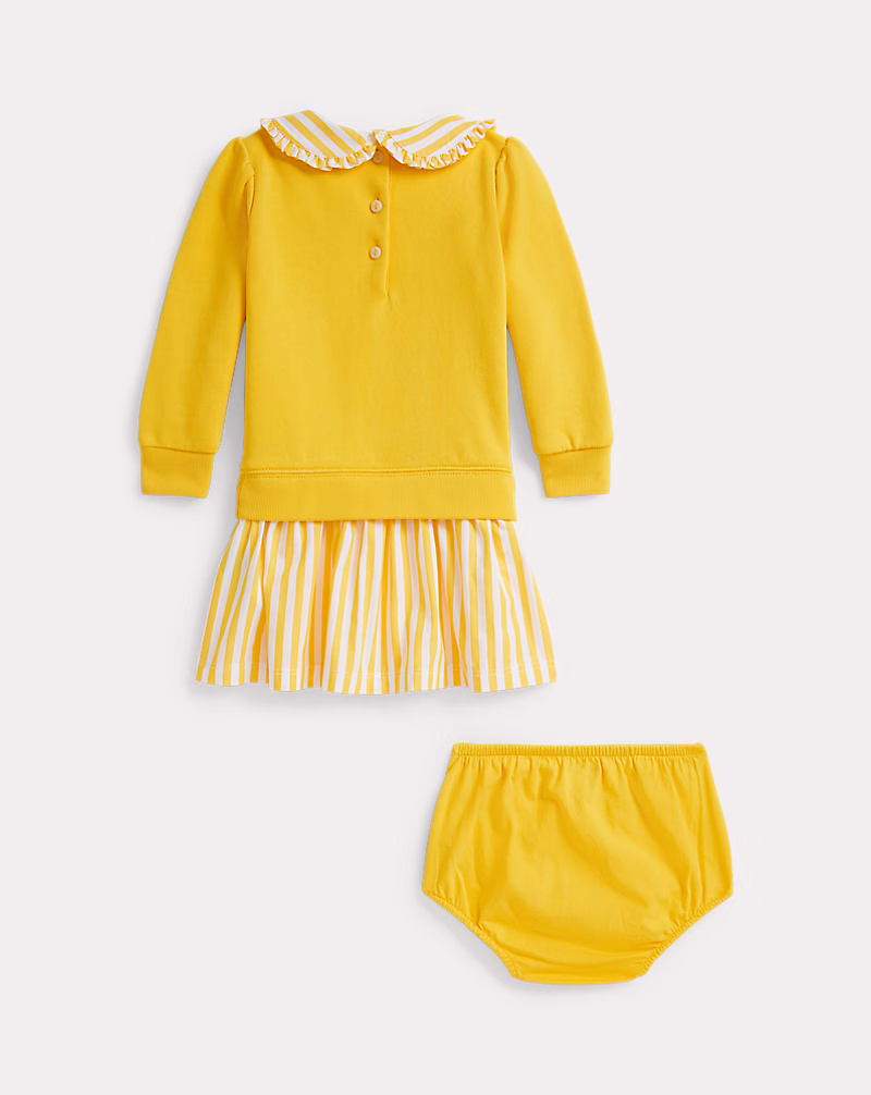 ストライプド ループバック フリース ドレス & ブルマー