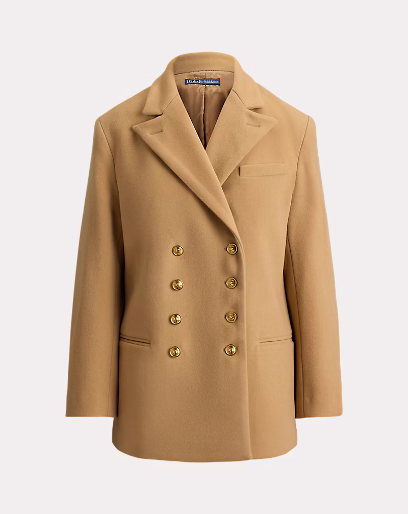 ダブルブレステッド ウール メルトン ブレザー